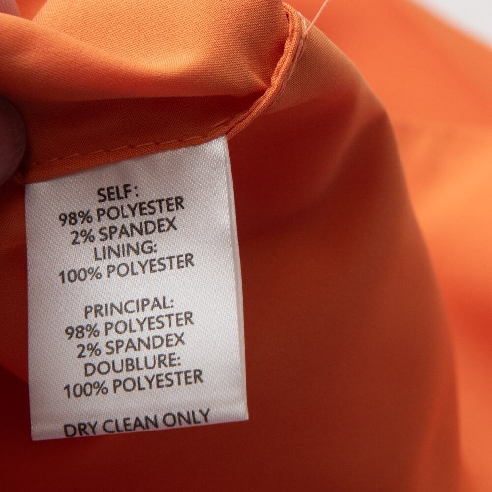 Milly Estie Dress Mini Satin Pleated One Shoulder Mini Belted Orange Size 12 - Picture 5 of 6